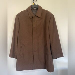 48R brown men’s overcoat wool